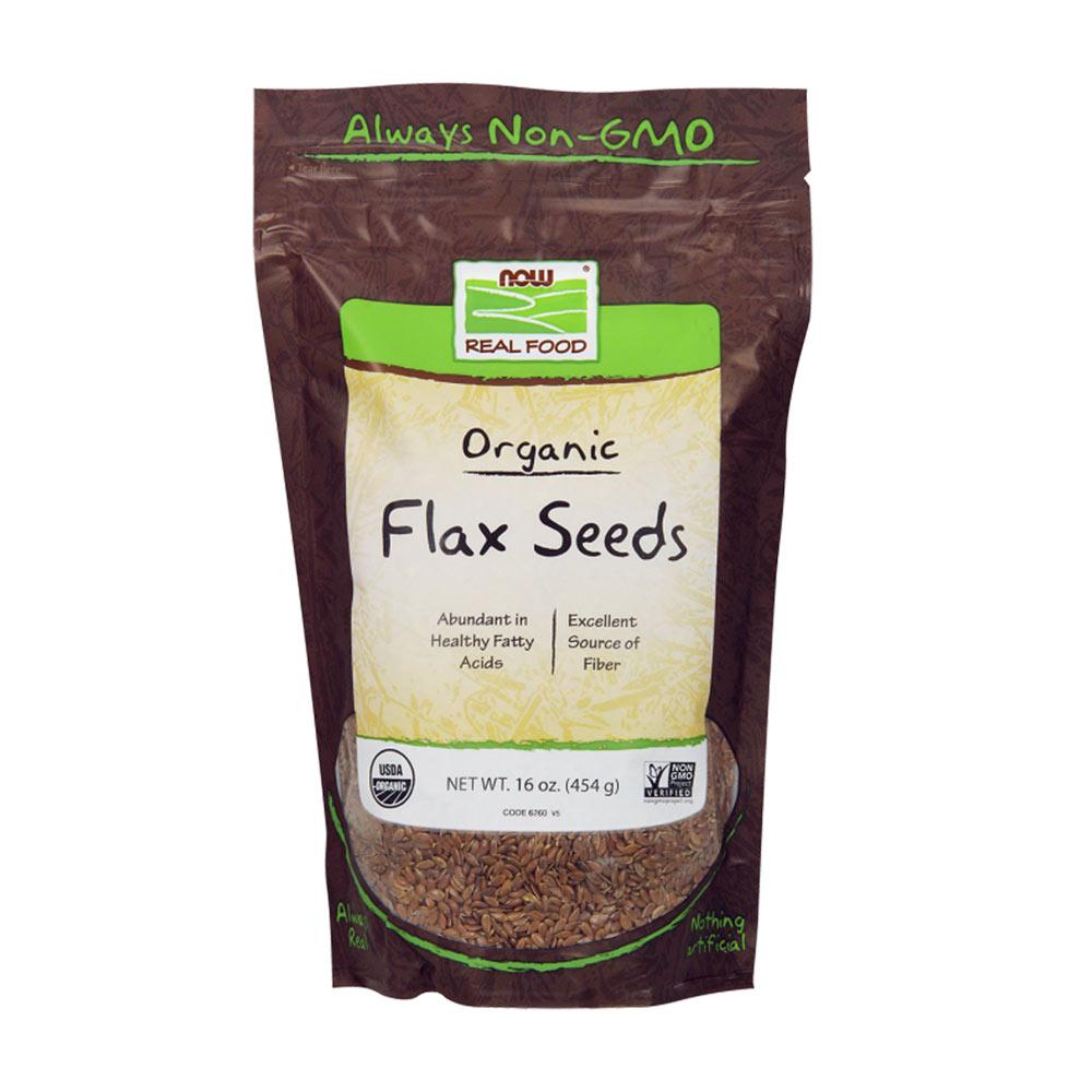 Now Foods Organic Flax Seeds 16 oz Omega Fatty Acids / EFAs Now Foods (1057914454059)