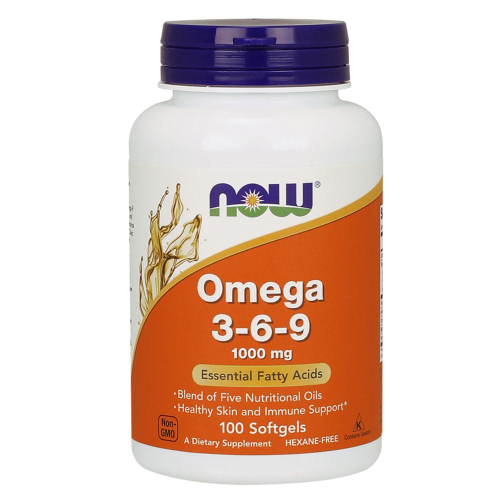 Now Foods Omega 3-6-9 1000mg 100 Gels Omega Fatty Acids / EFAs Now Foods (1057942601771)