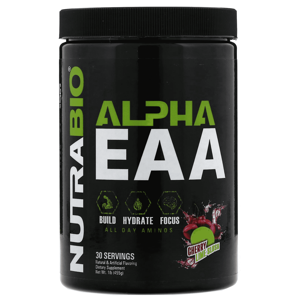 NutraBio Alpha EAA 30/Servings Amino Acids NutraBio Cherry Lime Slush (4371459866689)