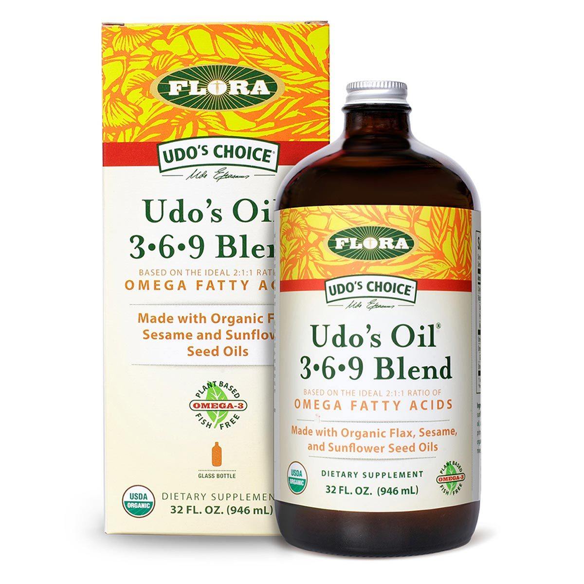 Flora (Udo's Choice) Udo's Choice Oil Blend 32oz Omega Fatty Acids / EFAs Flora (Udo's Choice) (1058594488363)