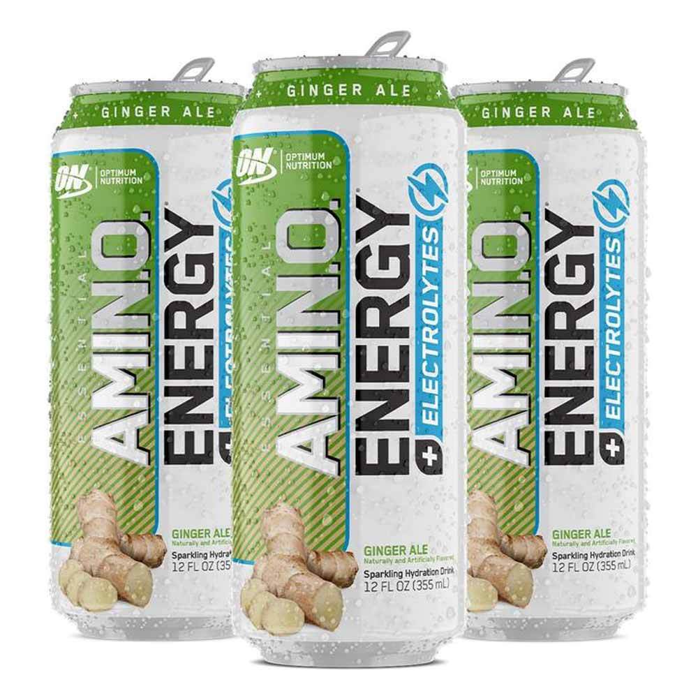Optimum Nutrition Amino Energy + Electrolytes RTD 12/Case Drinks Optimum Nutrition Ginger (1766092898347)
