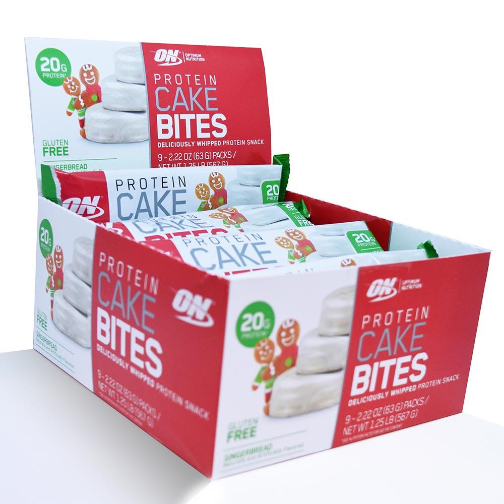 Optimum Nutrition Protein Cake Bites 12/Box Foods & Snacks Optimum Nutrition Gingerbread (1059269804075)