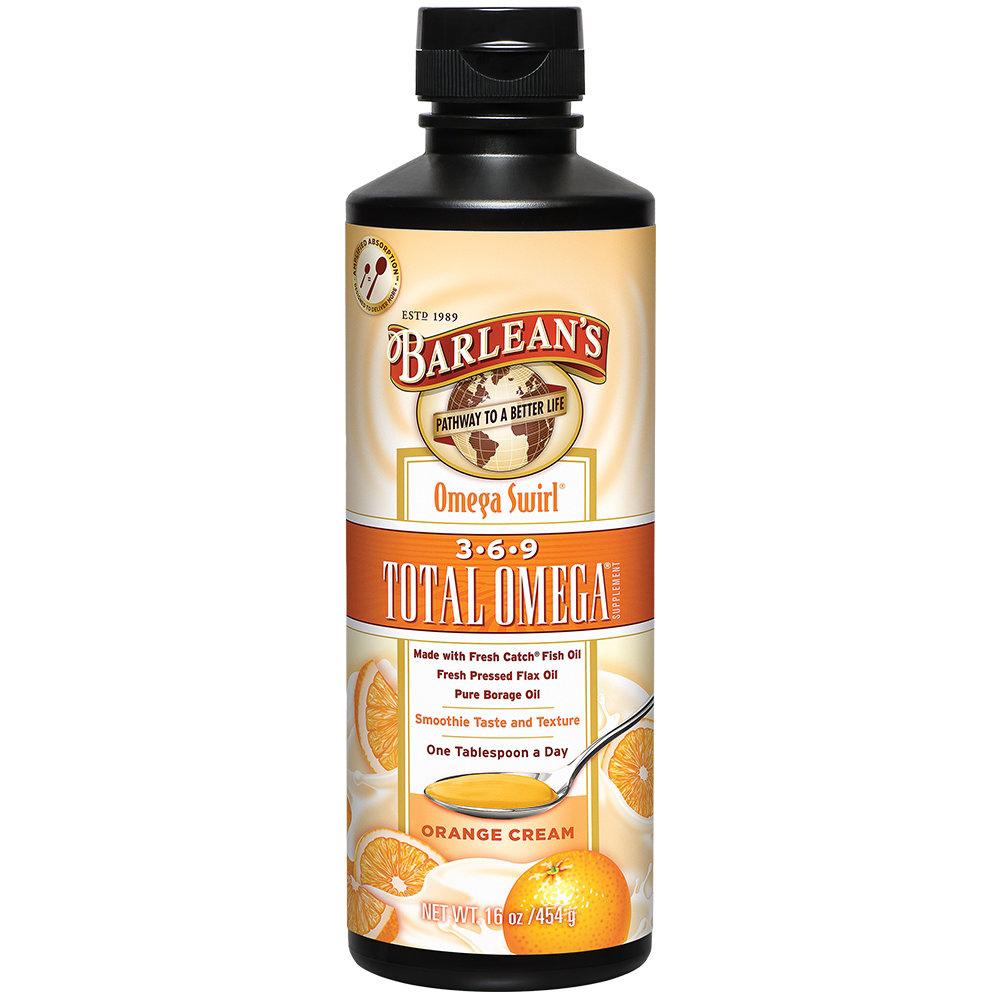Barlean's Omega Swirl Total Omega 369 Orange Cream 16 Fl Oz Omega Fatty Acids / EFAs Barlean's (1058298986539)