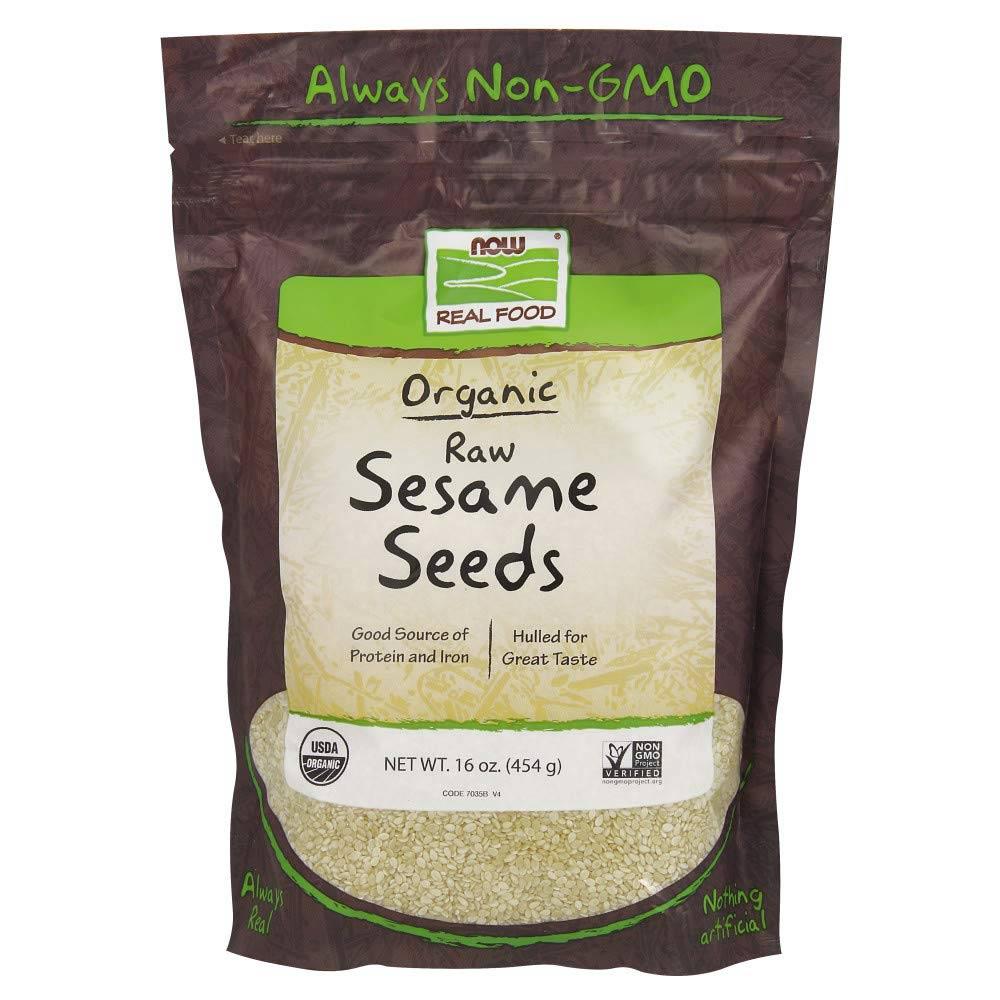 Now Foods Organic Raw Sesame Seeds 16oz Foods & - Juices Now Foods (1794615017515)