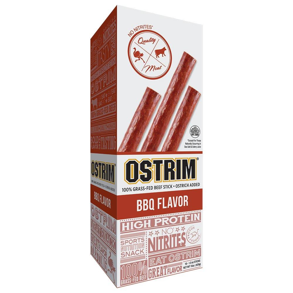 Ostrim High Protein Jerky 10/Box Foods & Snacks Ostrim Barbecue