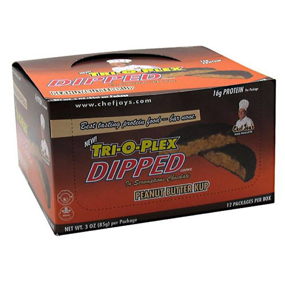 Chef Jay's Tri-O-Plex Dipped Cookies Peanut Butter Kup 3 oz. (85g) Protein Chef Jay's (1058913452075)