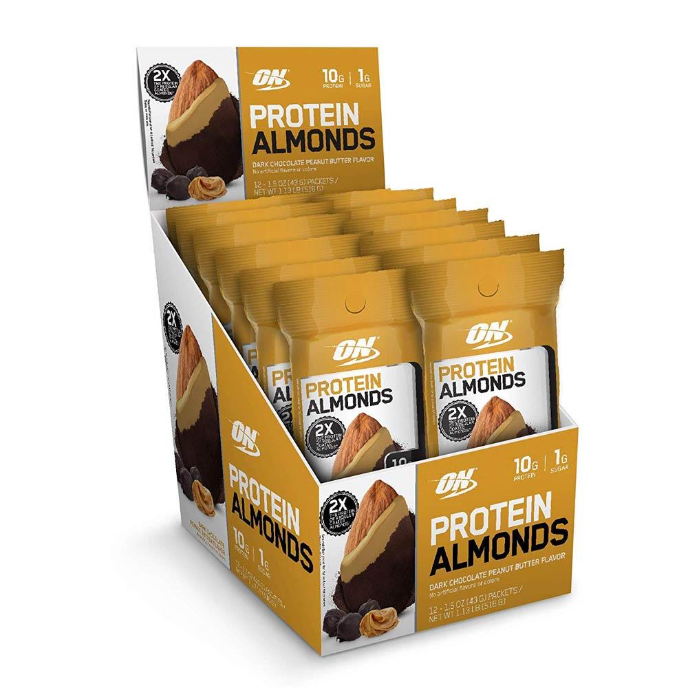 Optimum Nutrition Protein Almonds 12/Box Foods & Snacks Optimum Nutrition Dark Chocolate Peanut Butter (1059344220203)
