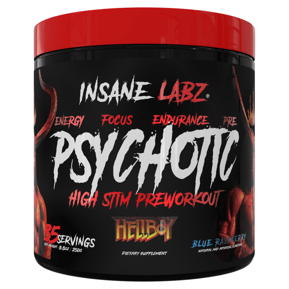 Insane Labz Psychotic HellBoy Edition 35 Servings Sports Performance Recovery Insane Labz Blue Raspberry (1747100237867)