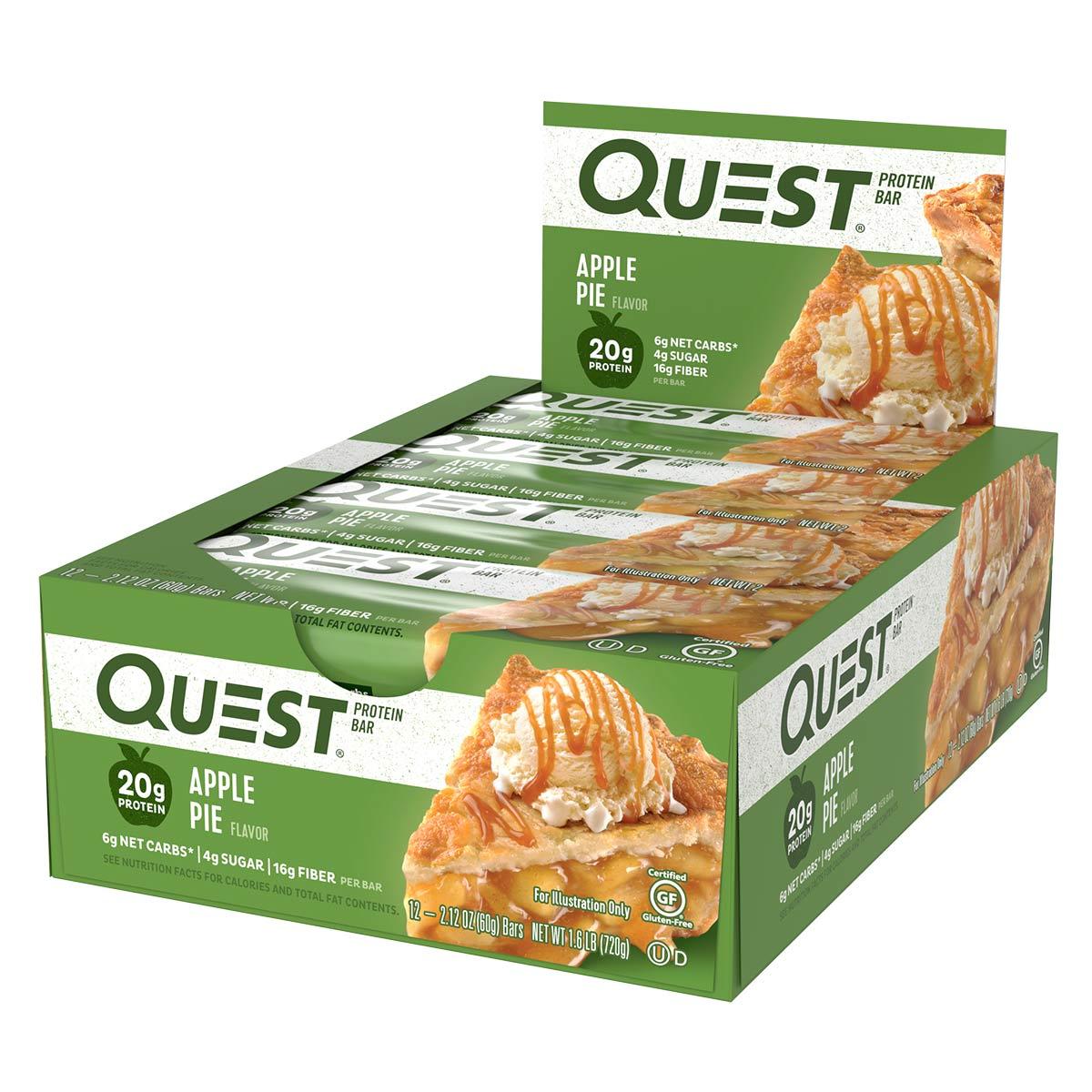 Quest Nutrition Quest Bar Protein Bar 12/Box Top 50 Quest Nutrition Apple Pie (1058690433067)