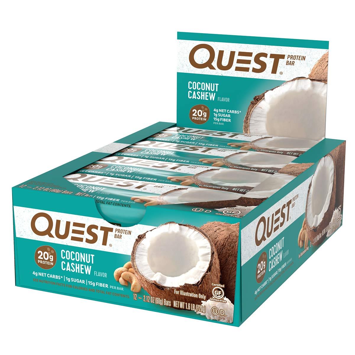 Quest Nutrition Quest Bar Protein Bar 12/Box Top 50 Quest Nutrition Coconut Cashew (1058690433067)