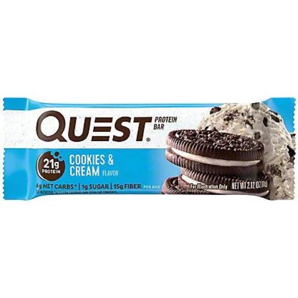 QUEST BAR COOKIES & CREAM INDIVIDUAL Bars Quest Nutrition (4327052214337)
