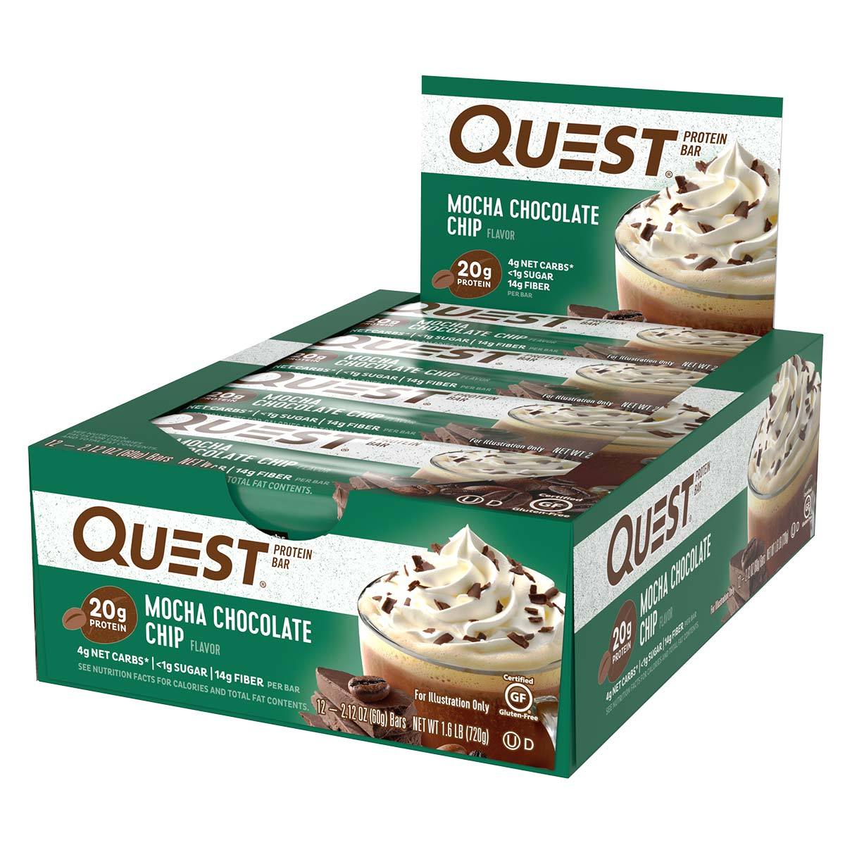 Quest Nutrition Quest Bar Protein Bar 12/Box Top 50 Quest Nutrition Mocha (1058690433067)