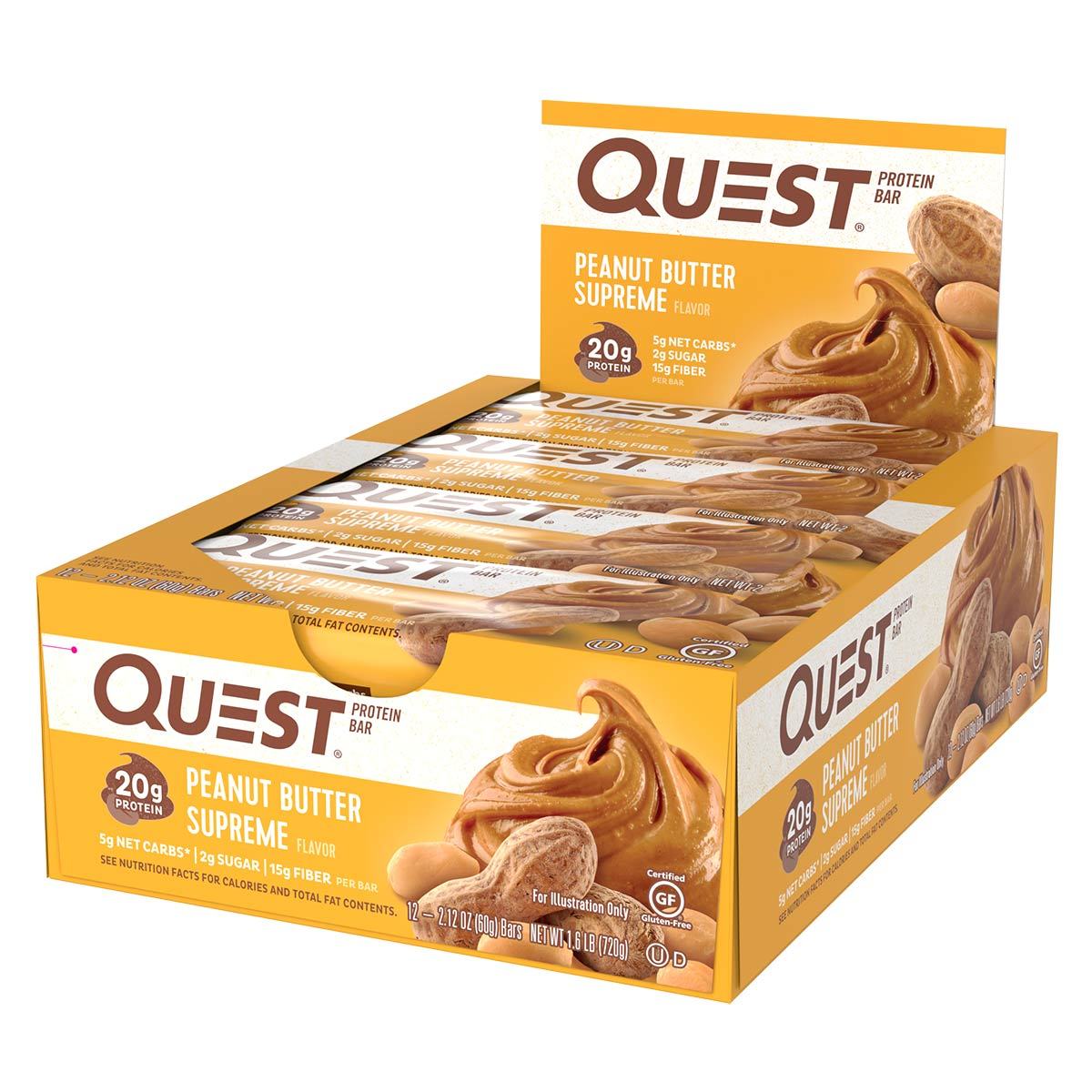 Quest Nutrition Quest Bar Protein Bar 12/Box Top 50 Quest Nutrition Peanut Butter Supreme (1058690433067)