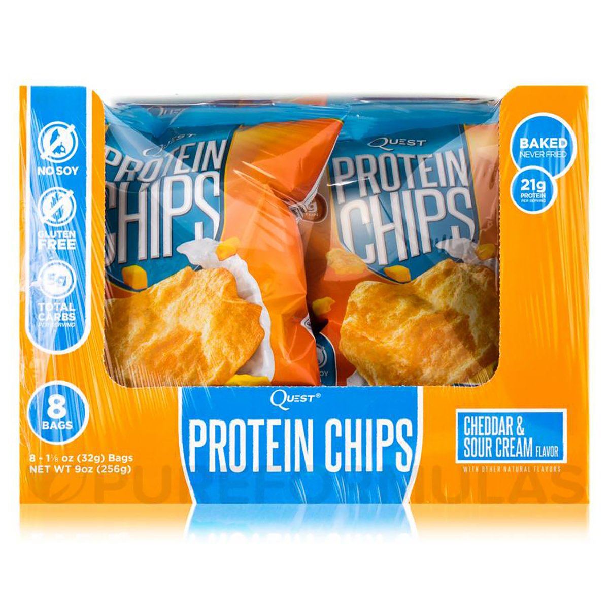 Quest Nutrition Quest Protein Chips 8/Box Protein Quest Nutrition Cheddar & Sour Cream (1059086270507)