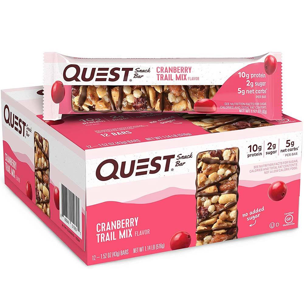 Quest Snack Bar 12/Box Bars Quest Nutrition Cranberry Trail Mix (4544359137345)