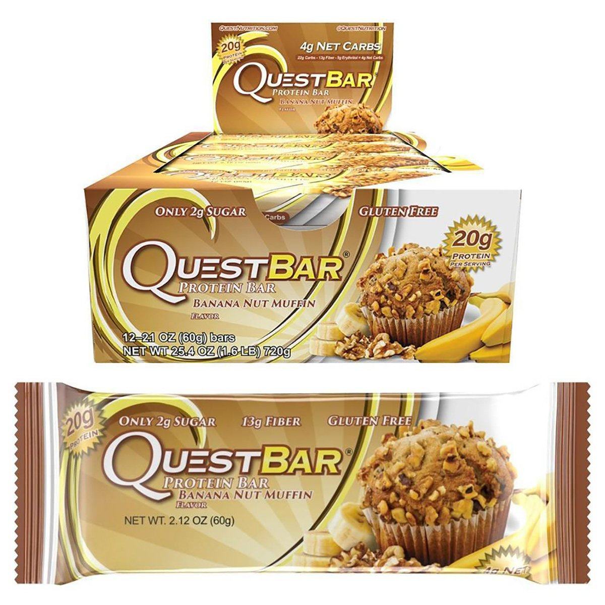 Quest Nutrition Quest Bar Protein Bar 12/Box Top 50 Quest Nutrition Banana Nut Muffin (1058690433067)