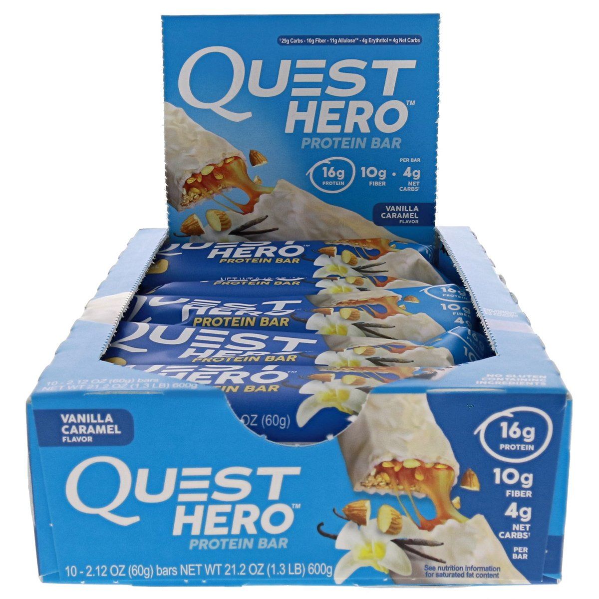 Quest Nutrition Hero Bars 10/Box Protein Quest Nutrition Vanilla Caramel (1059282354219)