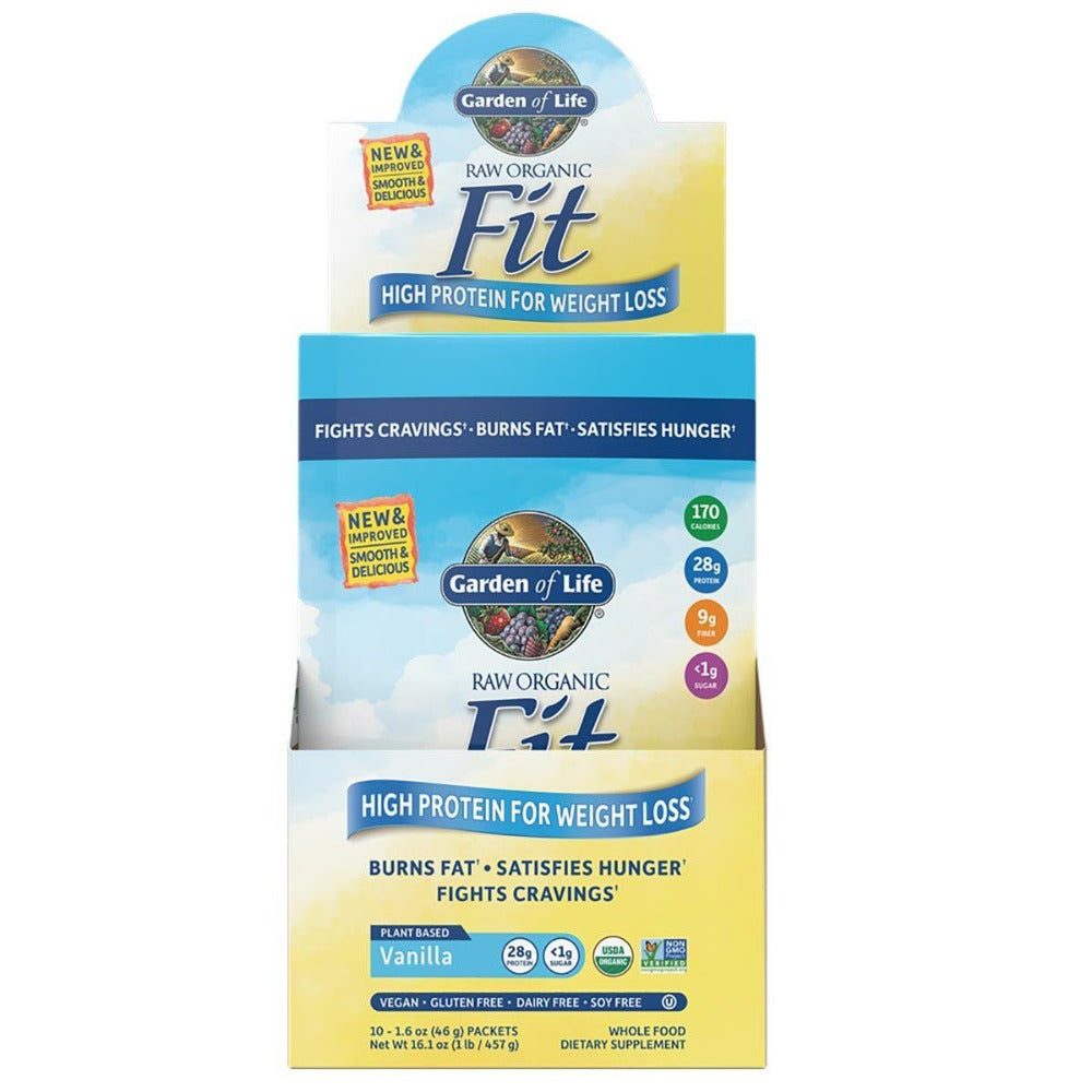 Garden of Life Raw Fit Packets 10/Box Protein Garden of Life Vanilla (1059028762667)