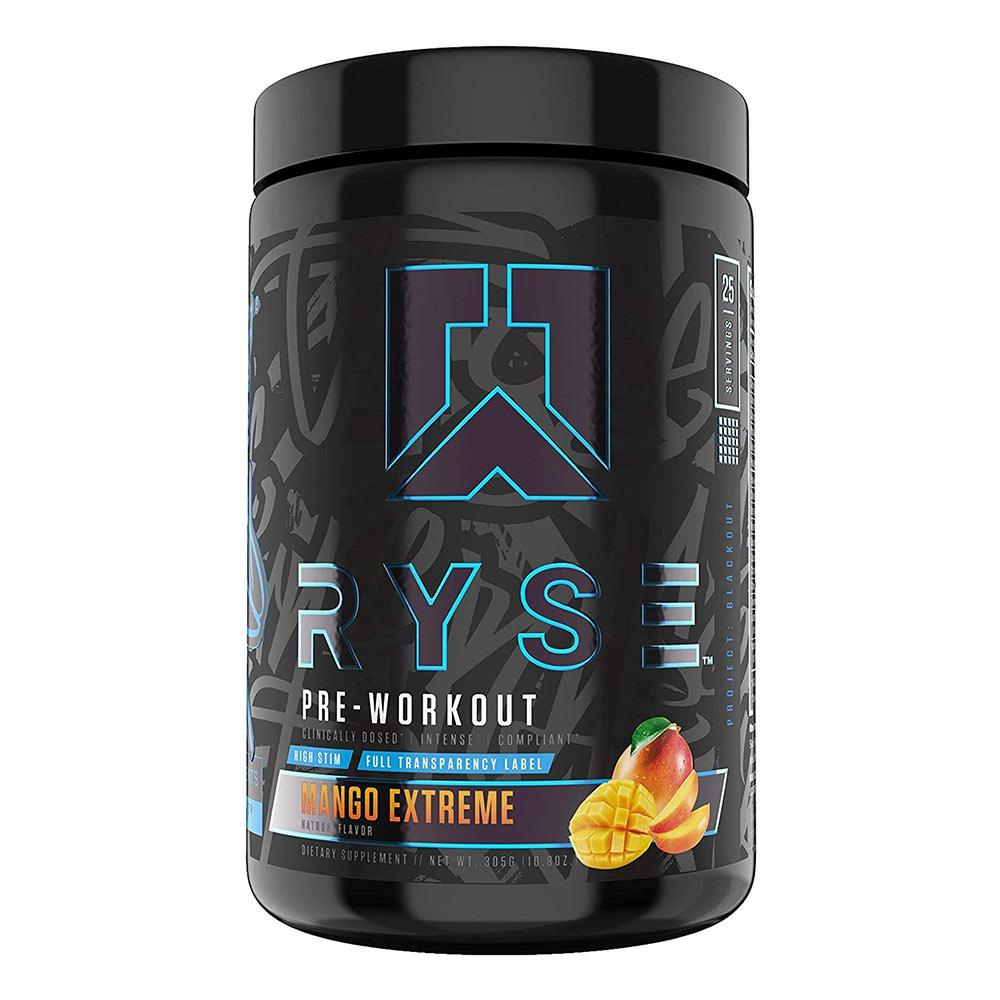 Ryse Blackout Pre 25/Servings Pre-Workouts Ryse Supplements Mango Extreme (4450708455489)