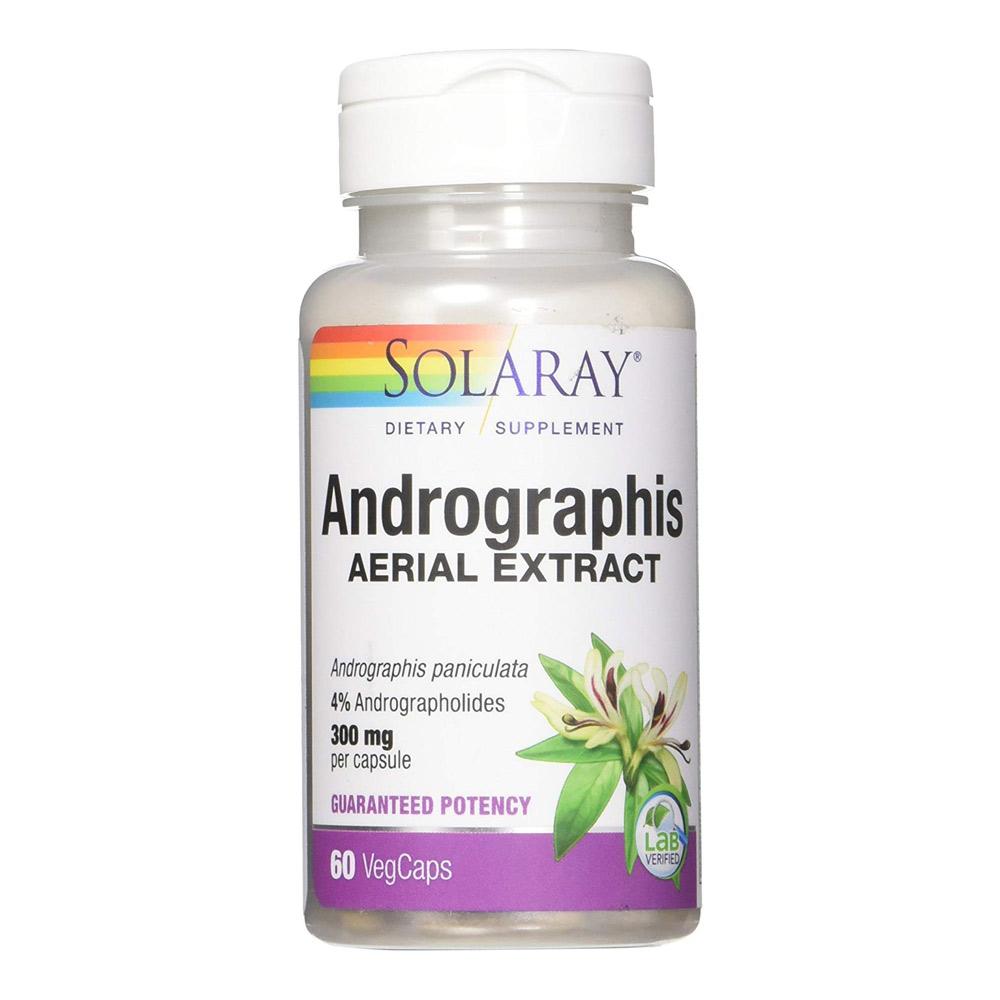 Solaray Andrographis Aerial Extract 300mg 60 Capsules Herbs Solaray (4358310821953)