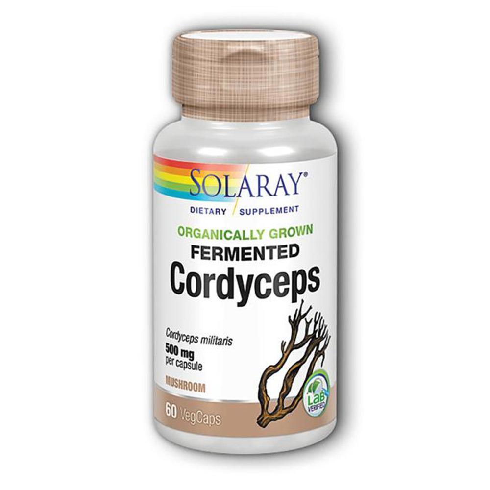 Solaray Fermented Cordyceps 60 Capsules Herbs Solaray (1752252743723)