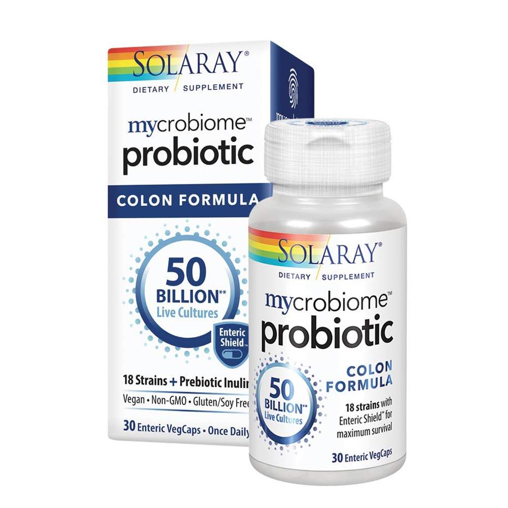 Solaray Mycrobiome Probiotic Colon Formula 30 Vegetable Caps Digestive Health Solaray (1753797853227)