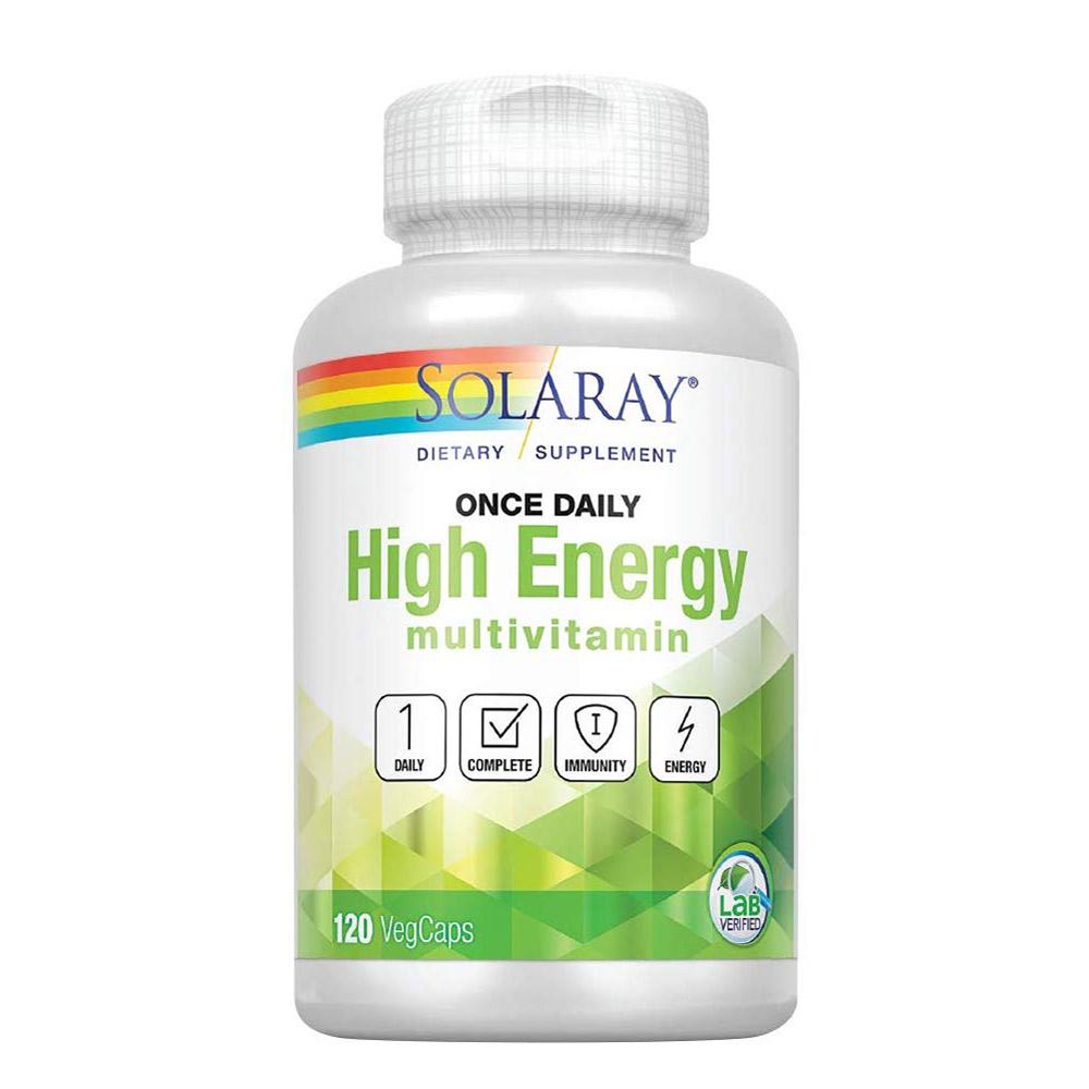 Solaray Once Daily High Energy Multivitamin 120 Capsules Multi Vitamins Solaray (4168898052139)