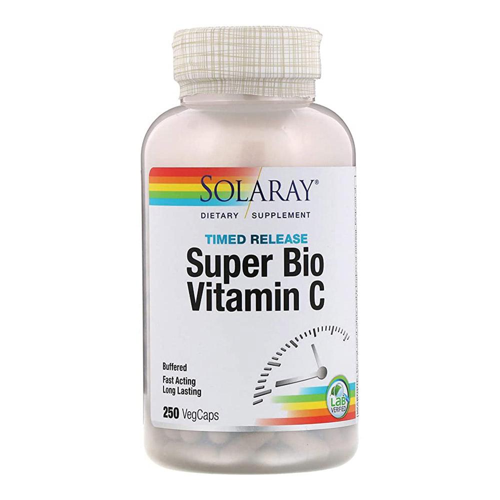Solaray Super Bio Vitamin C Timed Release 1000mg 250 Caps Vitamins Solaray (1057896661035)