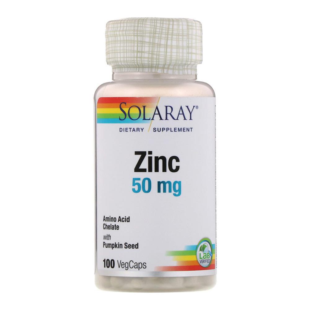 Solaray Zinc 50mg 100 Capsules Minerals Solaray (1057899544619)