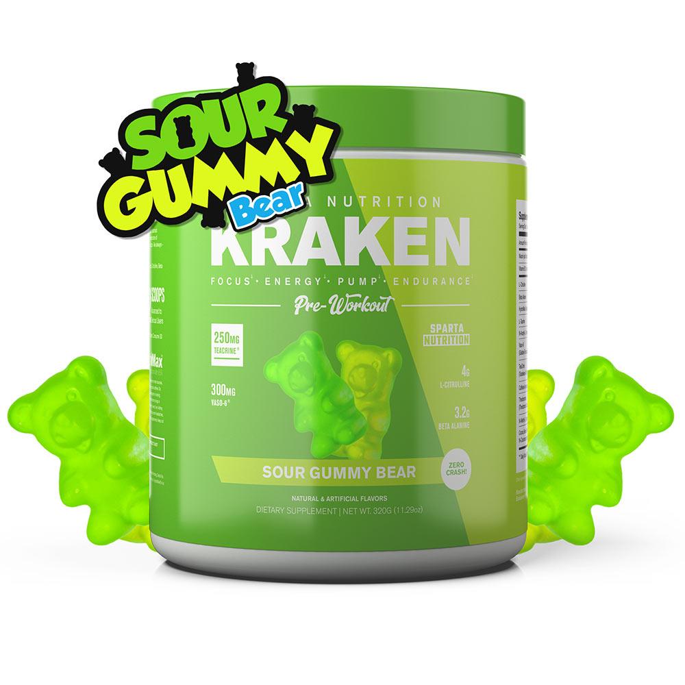 Sparta Nutrition Kraken 40 Servings Pre-workout Sparta Nutrition Sour Gummy Bear (1059316957227)