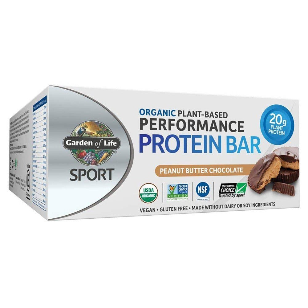 Garden Of Life Sport Plant-Based Protein Bar 12/Box Bars Garden of Life Peanut Butter Chocolate (1441961312299)