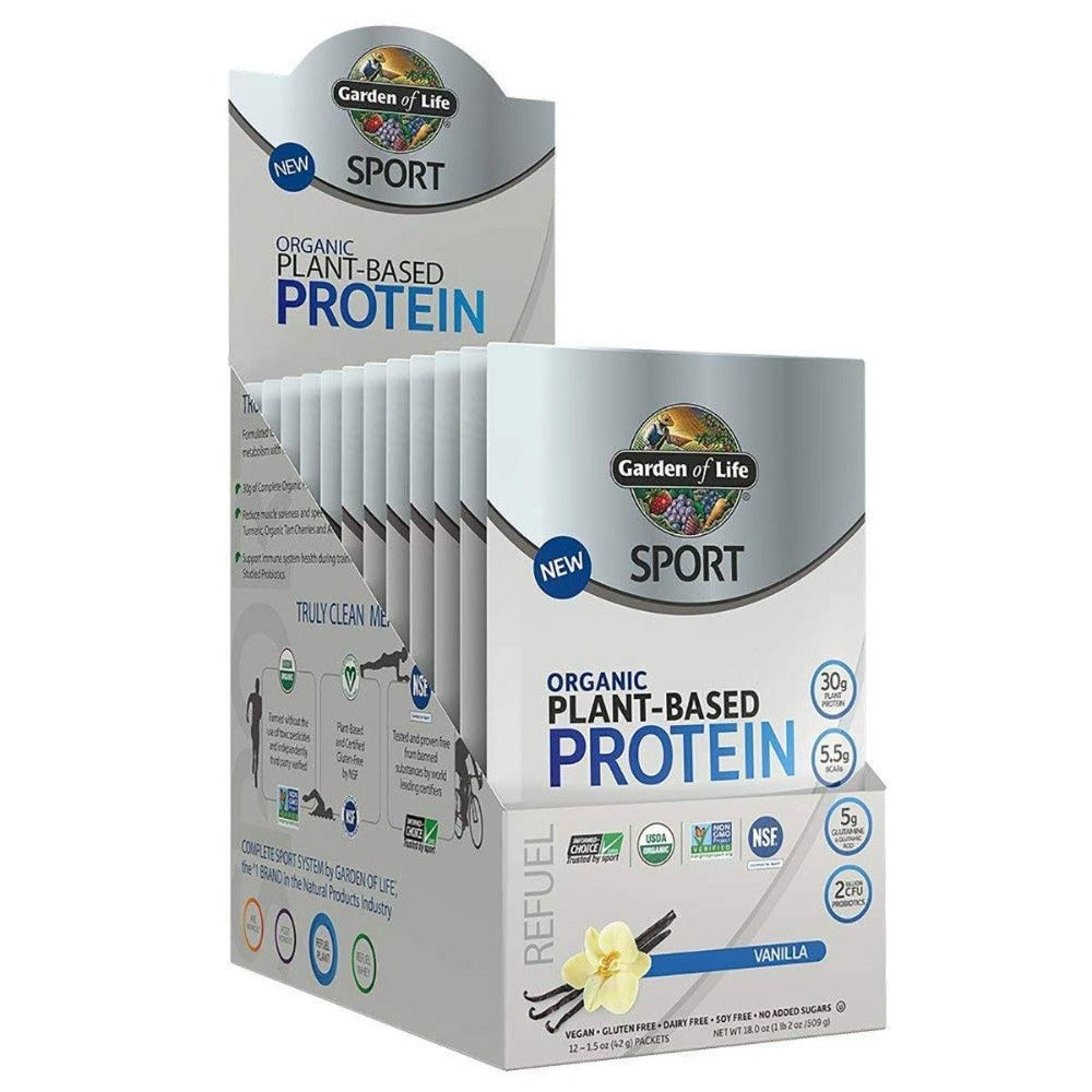 Garden Of Life Sport Organic Plant-Based Protein 12 Count Protein Powders Garden of Life Vanilla (1441967734827)
