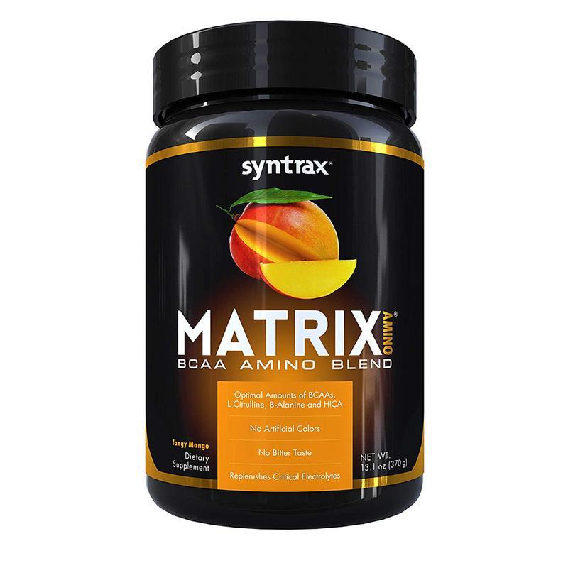 Syntrax Matrix BCAA Amino Blend 370g Amino Acids Syntrax Tangy Mango (1680671735851)