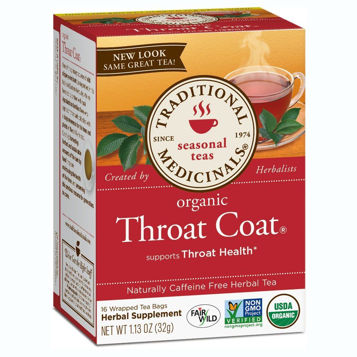 Traditional Medicinals Throat Coat Tea 16 Bags Teas Traditional Medicinals (1058031796267)