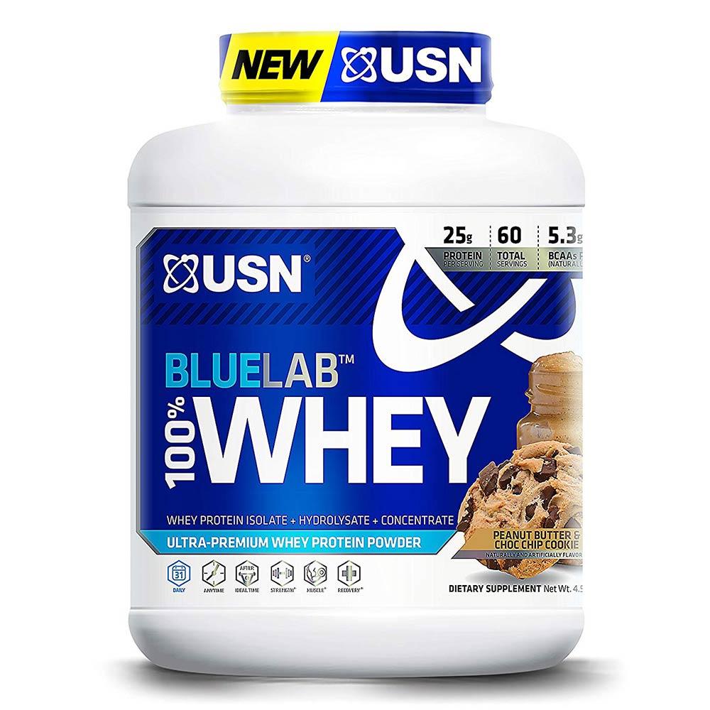 USN BLUE LAB 100% WHEY 4.5LB Protein Powders USN PB AND CHOC CHIP COOKIE (1565505847339)
