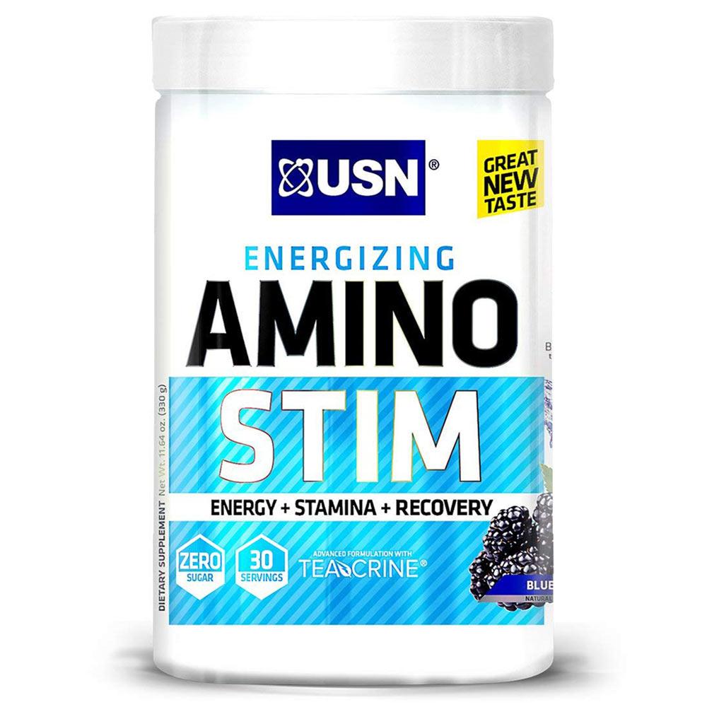 USN AMINO STIM 30 SV Amino Acids USN BLUE RASPBERRY (1565505749035)