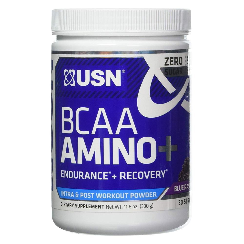USN BCAA AMINO + 30 SV Amino Acids USN BLUE RASPBERRY (1565492641835)