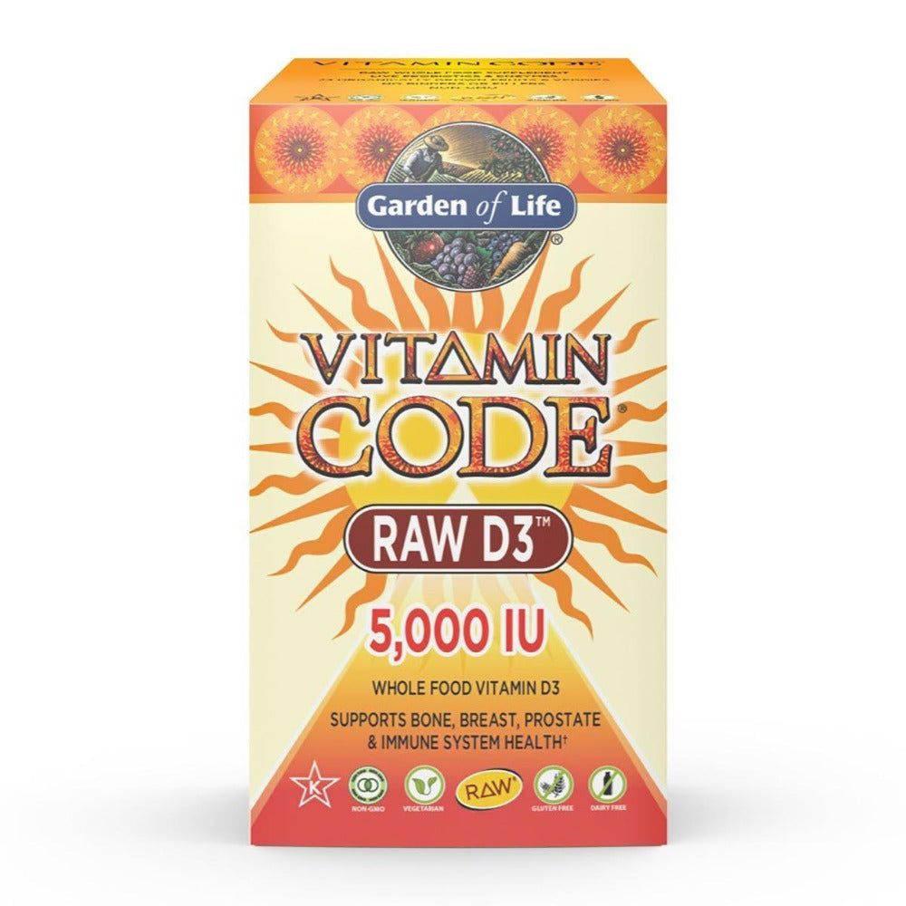 Garden of Life Vitamin Code Raw D3 5000IU 60 Caps Vitamins Garden of Life (1058669723691)
