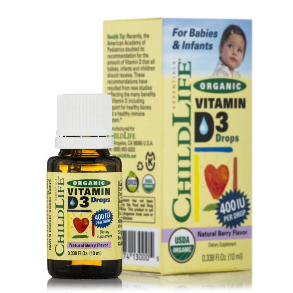 ChildLife Organic Vitamin D-3 Drops Natural Berry 10ml Vitamins ChildLife (1059077029931)