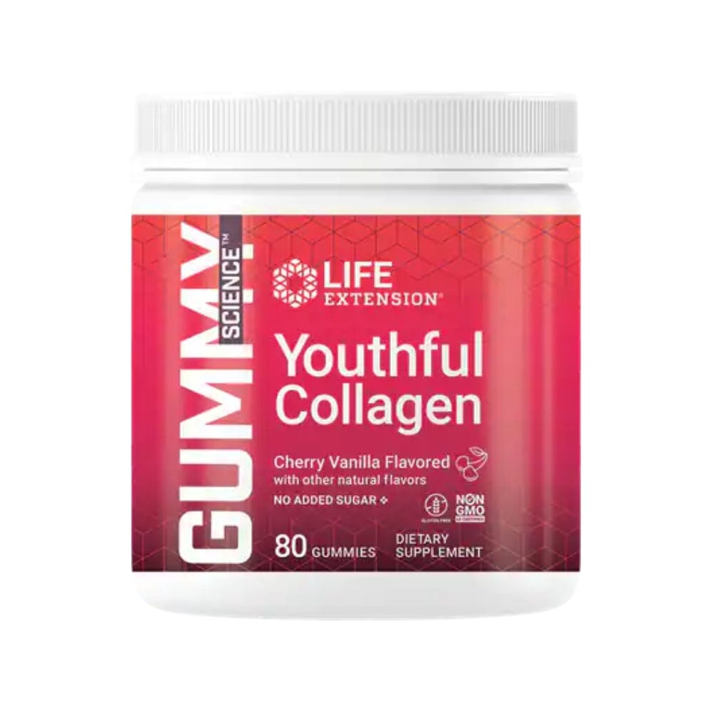 Life Extension Gummy Youthful Collagen Cherry 80 gummies Personal Care& - Hygeine Life Extension