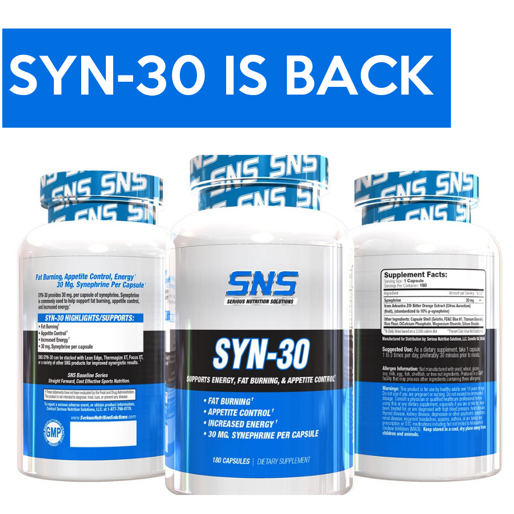 SYN-30 from SNS Making a Comeback with New Look & New Form of Synephrine!