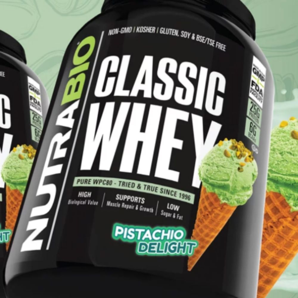 NutraBio Adds Pistachio Delight Flavor to their Classic Whey Protein Powder