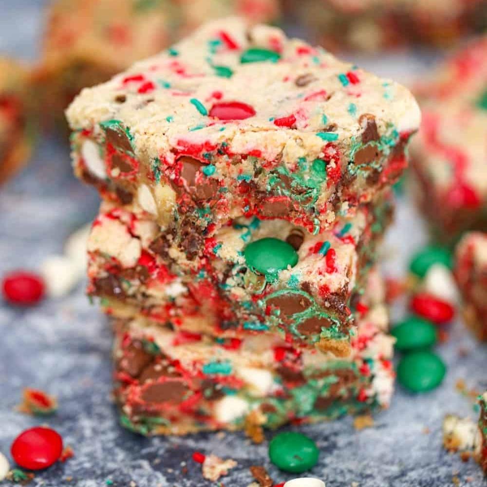 Holiday Monster Cookie Protein Bars