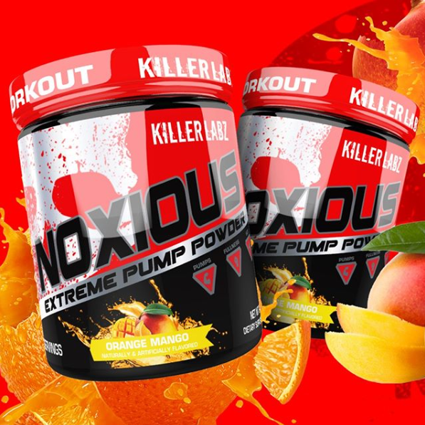 Killer Labz New Orange Mango Flavor of Noxious Pump Powder