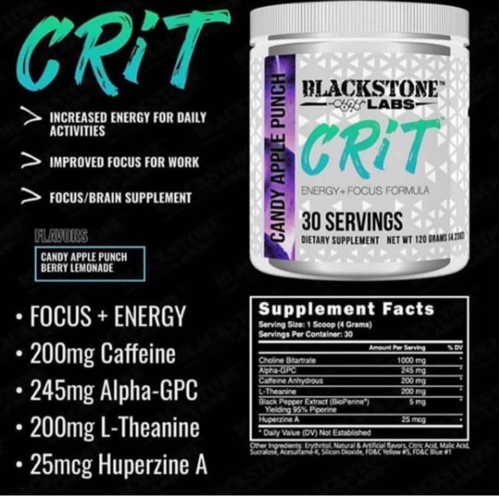 Blackstone Labs Announces New Crit Energy + Focus Formula