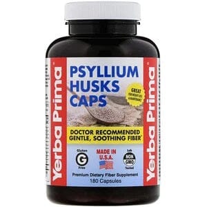 YRBA PSYLLIUM HUSKS 180C Digestive Health Yerba Prima 