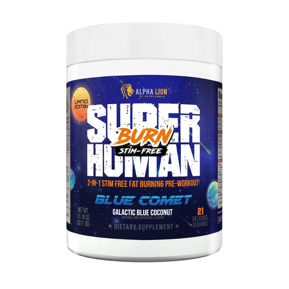 Alpha Lion SuperHuman Burn Stim-Free 21/Servings Fat Burner Alpha Lion Blue Comet 