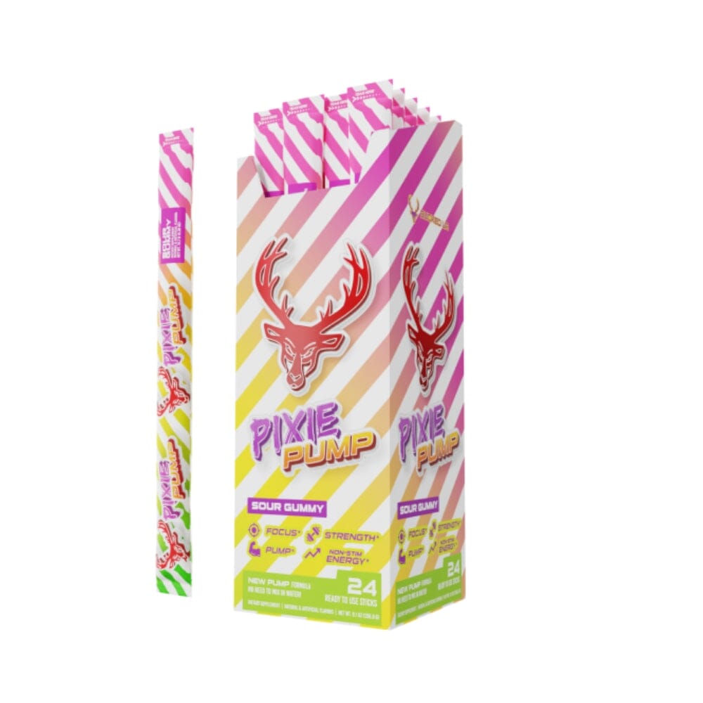 Bucked Up Pixie Pump 24/Packets Sports Performance Recovery Bucked Up Sour Gummy 