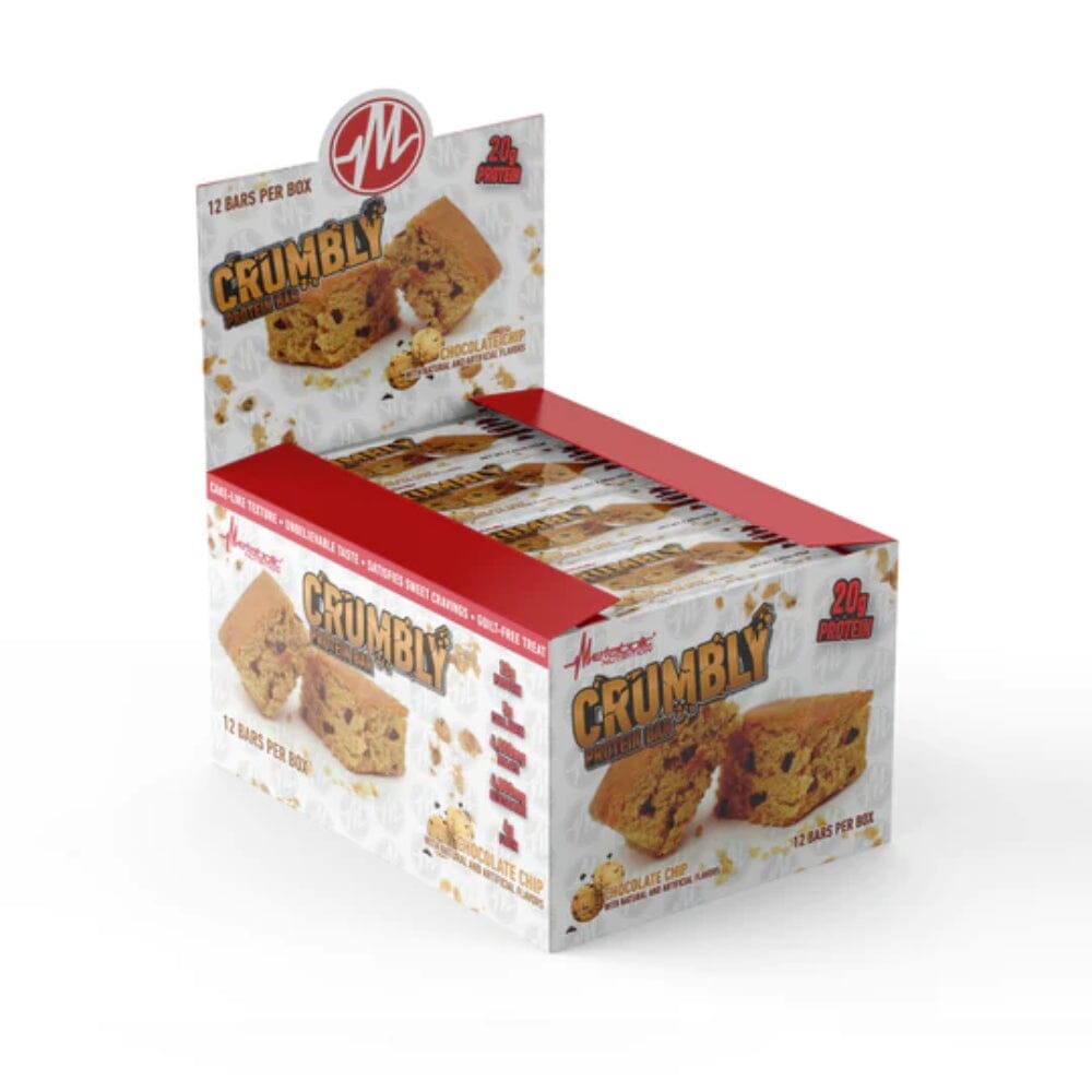 Metabolic Nutrition Crumbly Protein Bar 12/Box Bars Metabolic Nutrition Chocolate Chip 