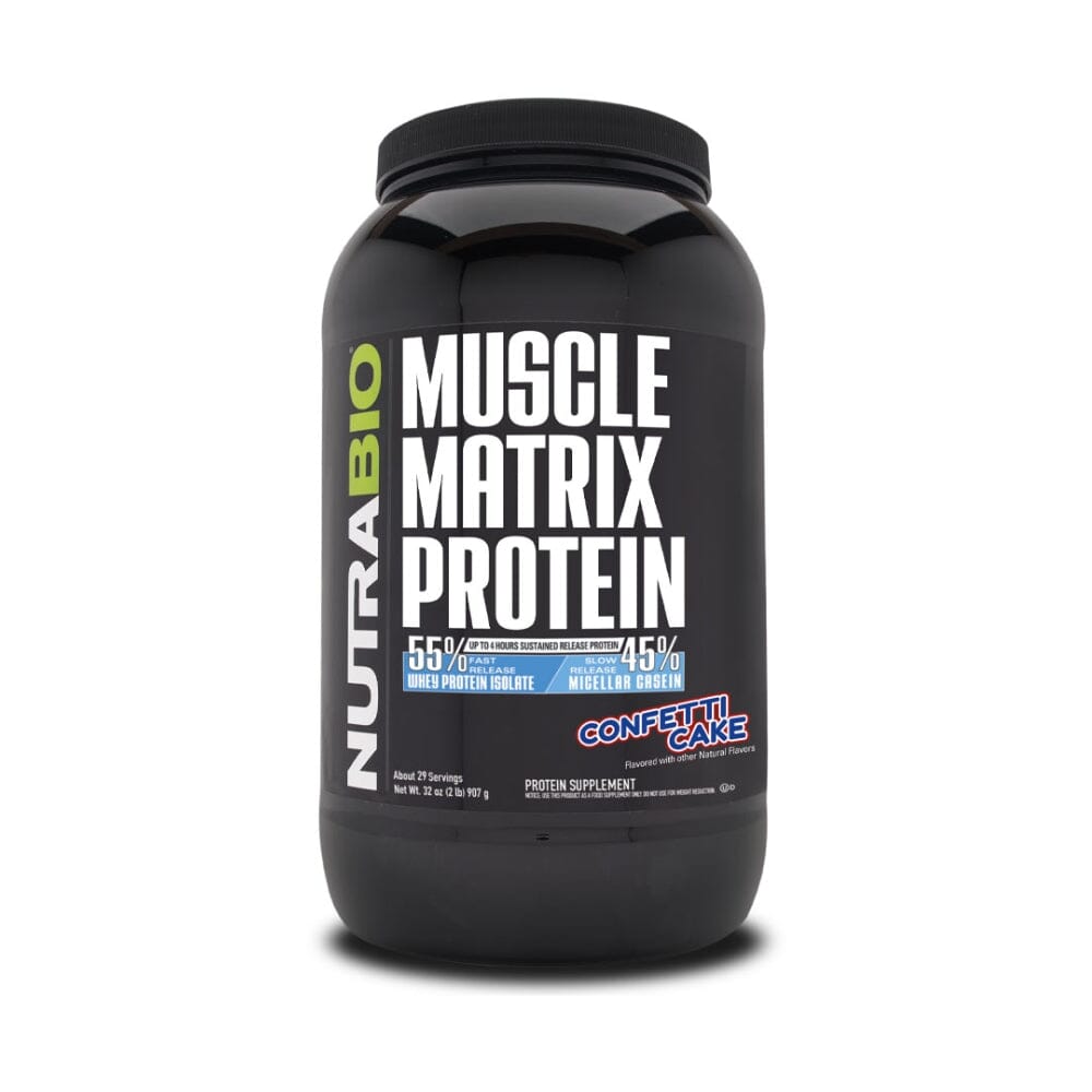 NutraBio Muscle Matrix Protein 2lb Protein Powders NutraBio Confetti Cake 